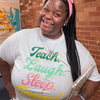 Teach. Laugh. Sleep. Repeat. T-Shirt - White