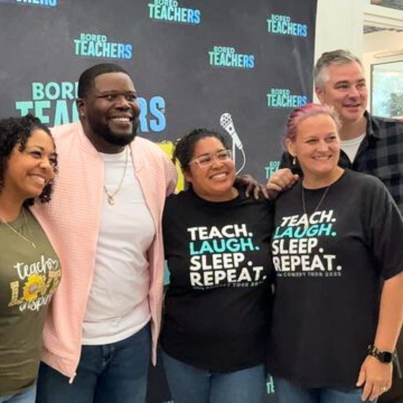 Teach Laugh Sleep Repeat T-Shirt - Black