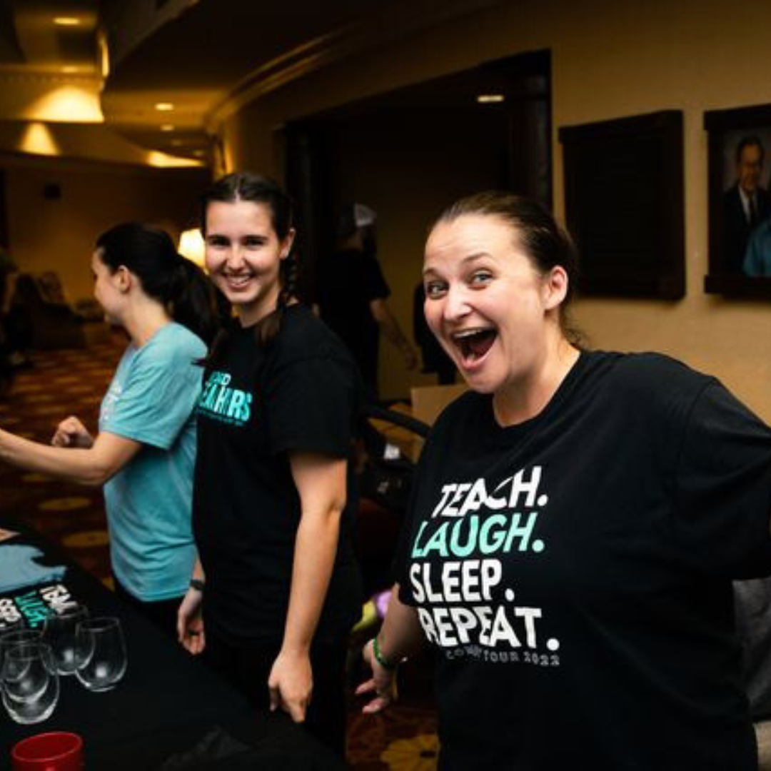 Teach Laugh Sleep Repeat T-Shirt - Black