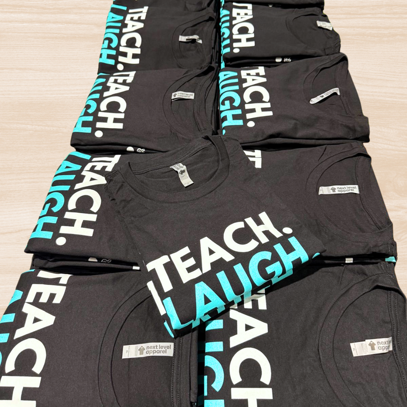 Teach Laugh Sleep Repeat T-Shirt - Black