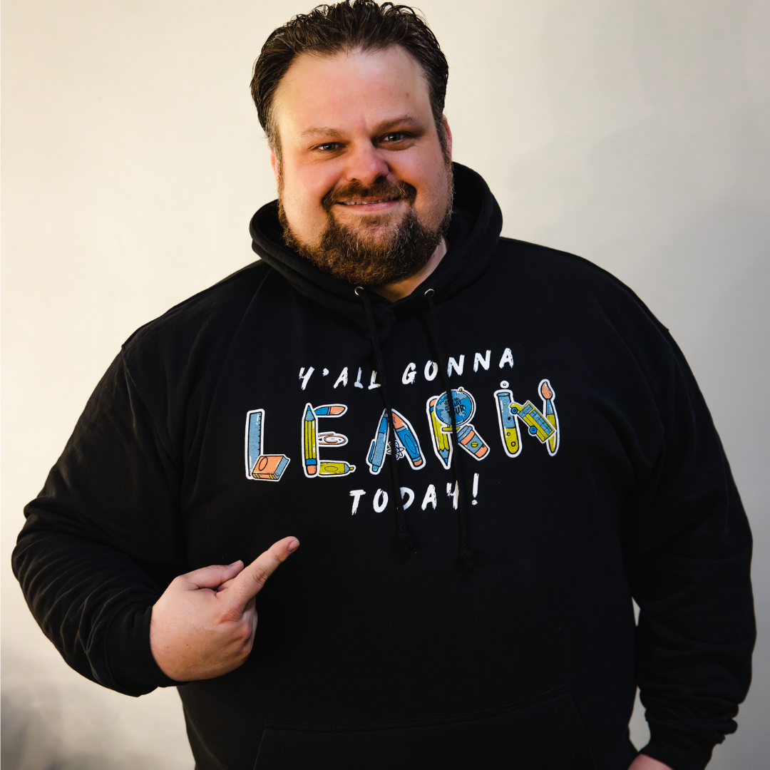 Y'all Gonna Learn Today Pullover Hoodie - Black
