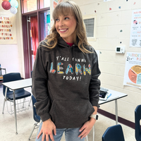 Y'all Gonna Learn Today Pullover Hoodie - Charcoal Grey