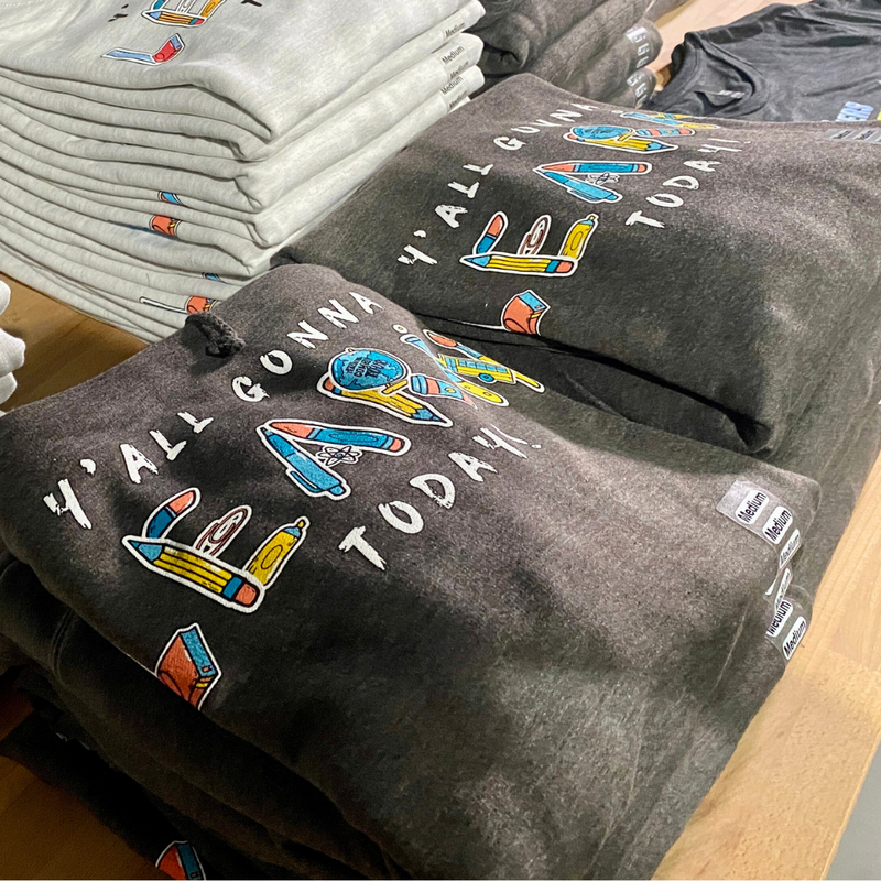 Y'all Gonna Learn Today Pullover Hoodie - Charcoal Grey