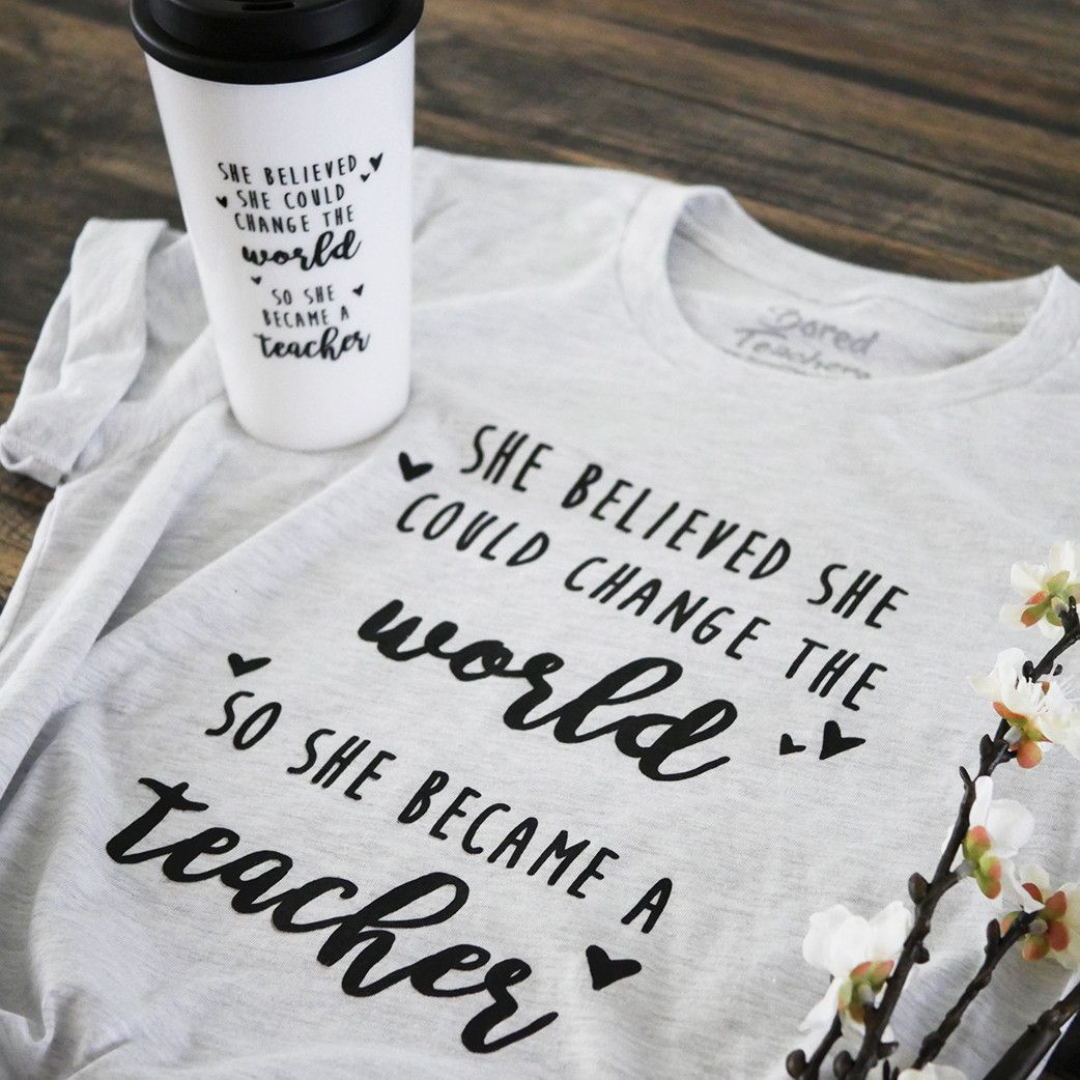 She Believed She Could Change The World T-Shirt - Heather Gray