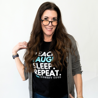 Teach Laugh Sleep Repeat T-Shirt - Black
