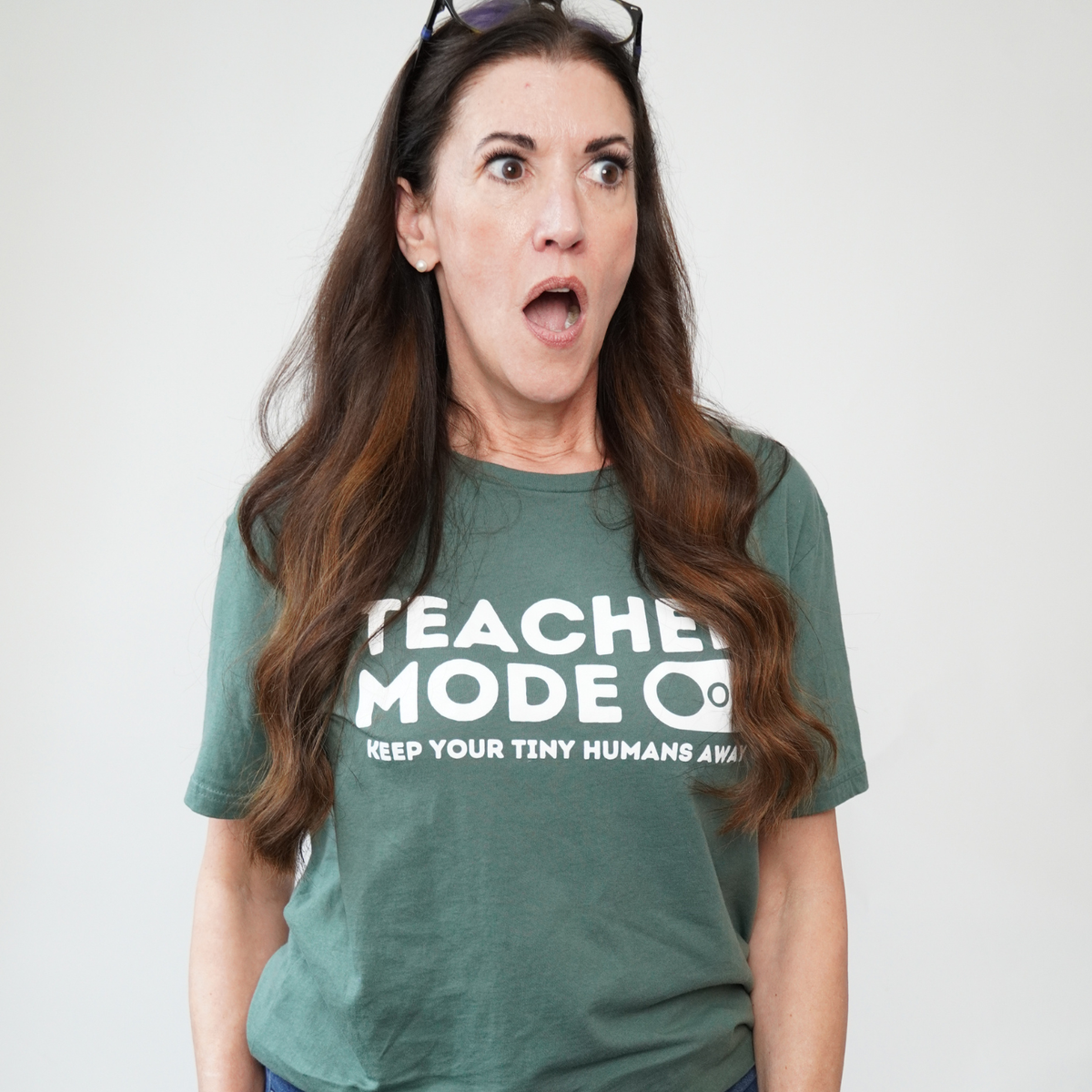 "Teacher Mode Off: Keep Your Tiny Humans Away" T-shirt