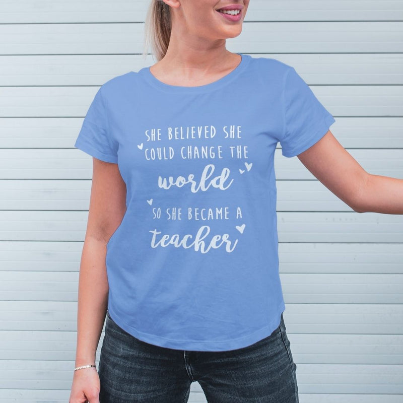 She Believed She Could Change The World T-Shirt - Light Blue