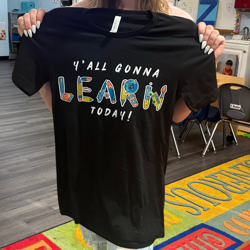 Y'All Gonna Learn Today T-Shirt - Deep Heather Grey